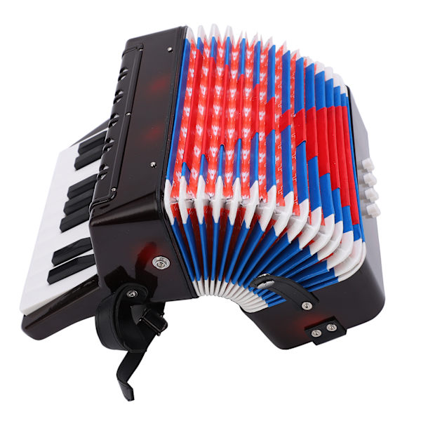 Harmonika Musikpiano Keyboard Legetøj Rytmeuddannelse Forår Instrument 17 Taster 8 Bas Sort