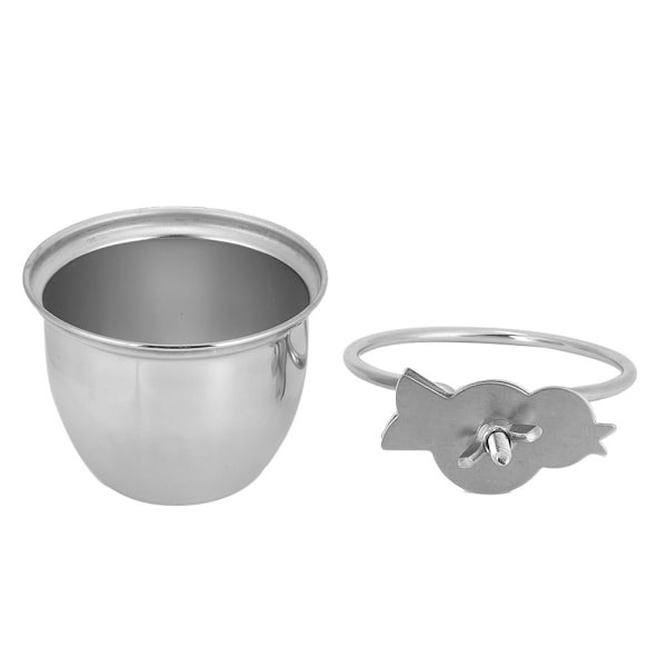 Rustfrit stål papegøje mad og vand Coop Cup Fuglefoder Skålmater med klemmeholder 8,5 cm/3,3in