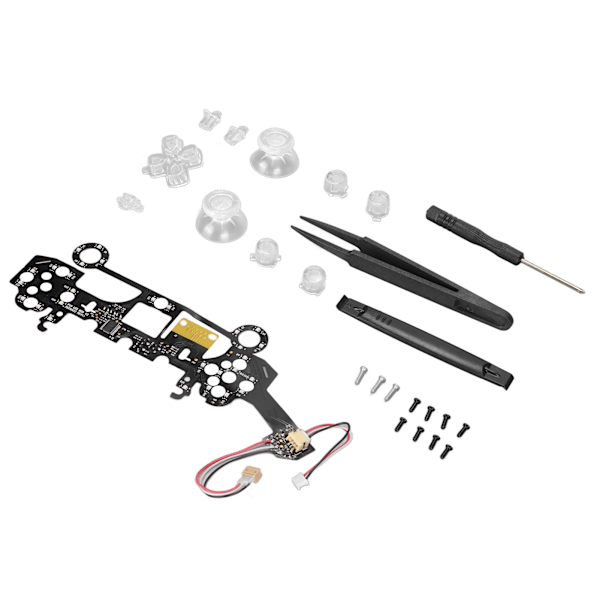 Belysta D Pad ansiktsknappar 8 färger 19 lägen DIY klassiskt LED-ljusknappsats för PS5