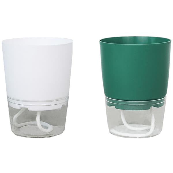 Automatic Watering Flower Pot Water Compatible with Storage Basin Home Plant Tool Green
