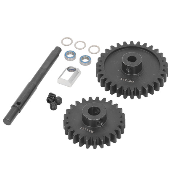 2 stk. Spur Gear 1.5M Hærdet Stål Gear og Drivaksel Sæt Gear Udskiftning til Traxxas 1/5 RC Bil 25T+30T