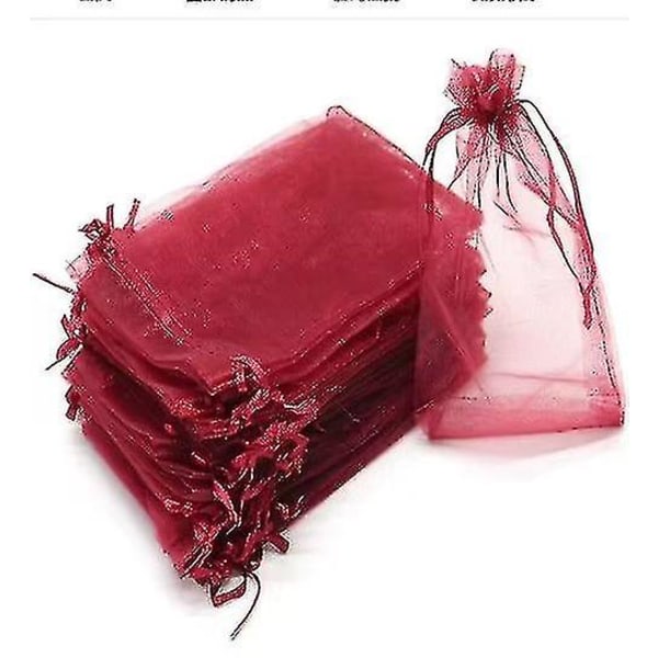100 stk Bunch Protection Bag 17x23cm Grape Fruit Organza Bag med snøring gir total beskyttelse Black 20*30CM
