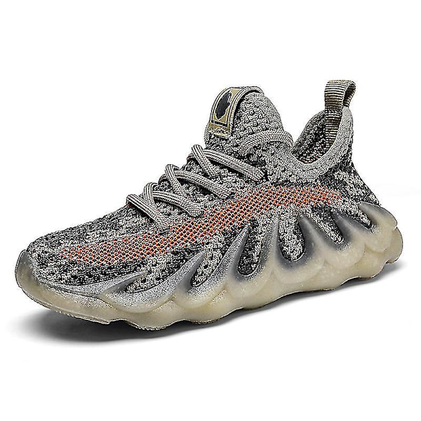 Moderne Børnesneakers Åndbare Sportsløbesko til Drenge og Piger Khaki A285935