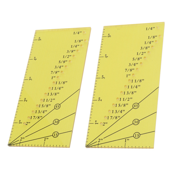 2 set sömguidelinjal Stark magnetisk rostfritt stål Transparent Akryl Gul linjal Positioneringsmagnet sömguide