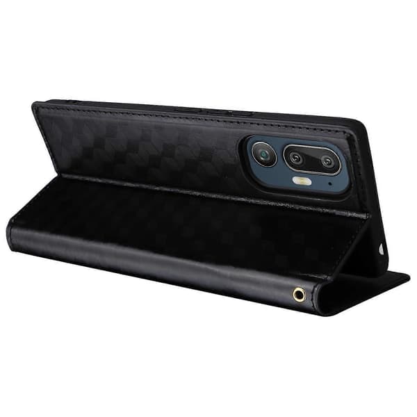 Telefonskal för HTC U24 Pro 5G Läderfodral Black HTC U24 Pro 5G