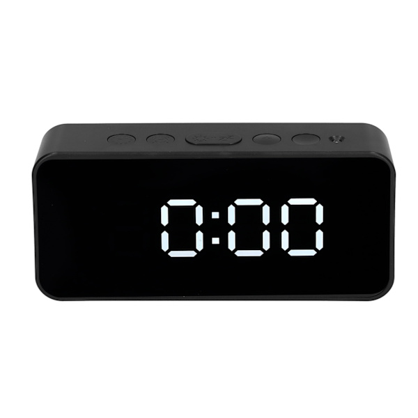 LED digital väckarklocka med temperaturdisplay Automatisk ljuskänsla USB-spegelklocka Svart