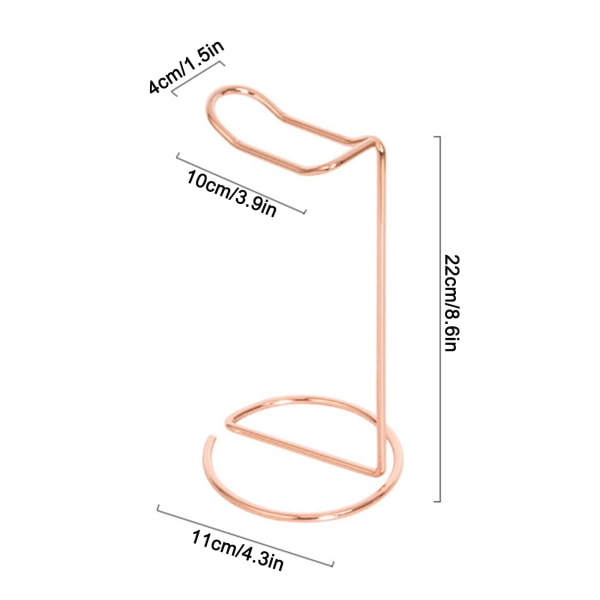 Enkel metallhörlursstativ Hemförvaring Järndisplaystativ Hörlursstativ [Rosfärg]