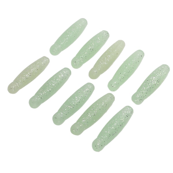 10 stk Fiske Soft Bait Kunstig Bie Pupa Potet Agnet Langt Kast Legg Til Salt Agnet 6cm 8g Lysende