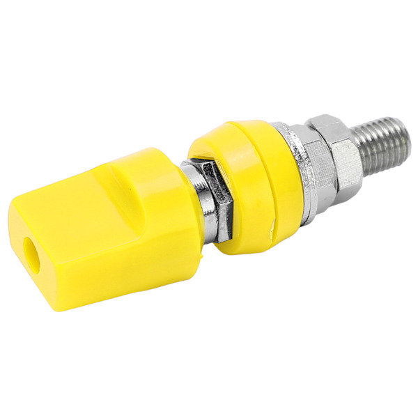 Plint Multifunksjonell 4 mm Messing Flat Deksel M8 100A Høystrøms Klemmeskrue med JackYellow