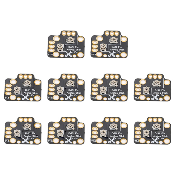 10st Gamepad Joystick Drift Repair Board Universal 3D Analog Joystick Drift Fix Mod för spelkontroller Svart