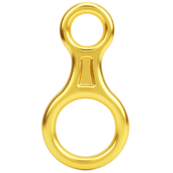 Klatring 35KN Figur 8 Nedfiringsbrems Nedoverbakkeutstyr Legering riggplate for Rappellering Gull