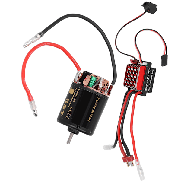 540 Harjallinen Moottori 360A ESC T-liittimellä Tarvikkeet Sopii Tamiya 1/10 RC Automalliin 55T