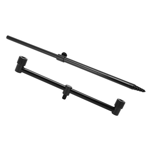 Fiskespöfäste Aluminiumlegering Flexibel 2 Sektioner Bärbar Fiskespö Markhållare Fiskeverktyg (25cm Spö 31cm Fäste)