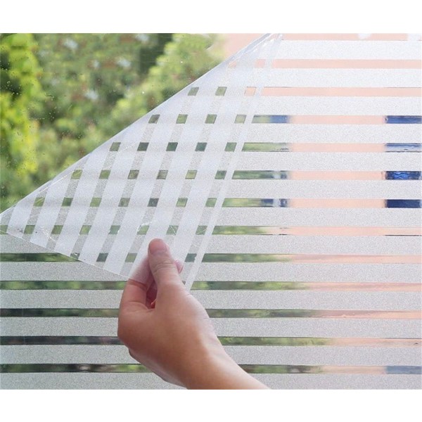 Fönsterfilm vindufilm med randmønster ogenomskinlig frostad glassfilm, SHMSHNG
