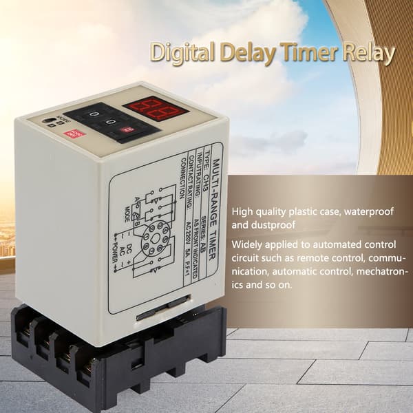AH3-DM Dual Mode Delay Timer Relæ 0.01S-99H LED-skærm (AC/DC 24V)