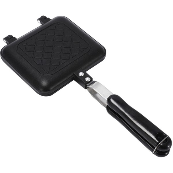 Grillet smørbrødkoker Grillet non-stick paninimaskin med isolert håndtak Grillet ostekoker for varm smørbrød, modell: svart