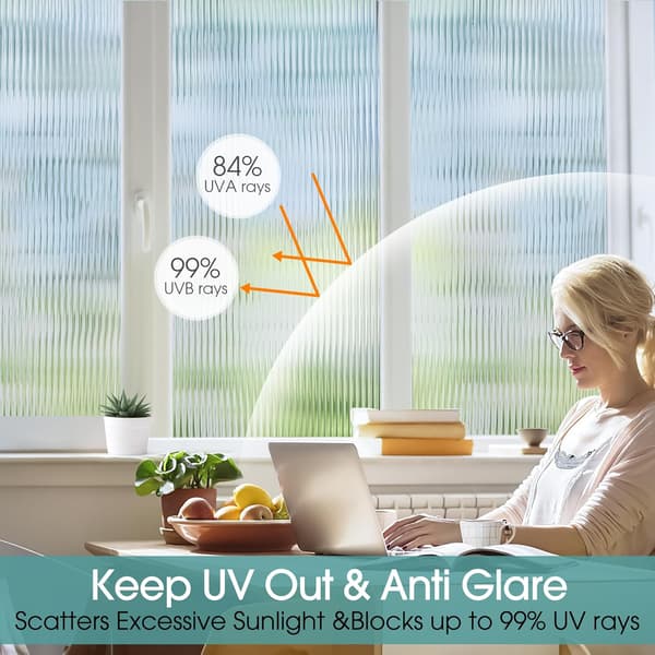 17.5x78.7 inch 3D Decorative Fluted Window Film