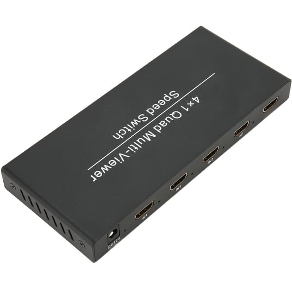 【NX】4X1 HD Multimedia Interface Multi Switcher 4 in 1 ut 1080P vid 60Hz HD Multimedia Interface Multi Viewer 100‑240V EU-kontakt
