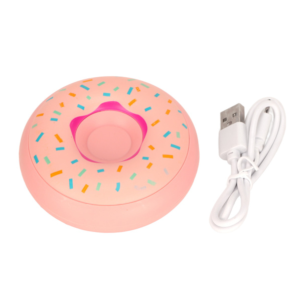 Elektrisk handvärmare USB-uppladdningsbar 3-växlad donutform Fickhandvärmare för resor Hemmakontor Rosa A