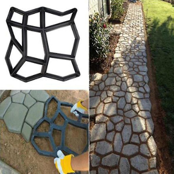 Betong Cement Sten Design Paver Walk Gjutform - Återanvändbar Gångform