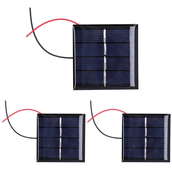 【NX】3 stk 0,45W 2V Mini solcellepaneler Mikro kablet polysilisium solcellepanel DIY batteri