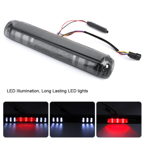 LED High Mount Third Brake Light Bakre Lamp Passar Kompatibel med Chevy Silverado 1500/2500/3500 99-06Black