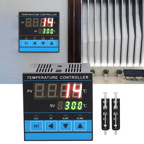 Intelligent styring Temperaturregulator Digital PID RELAYSSR Udgang 0-400℃ AC220V