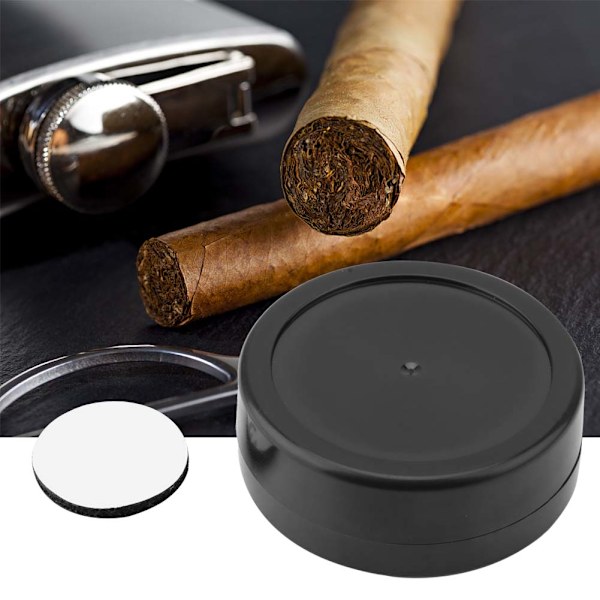 Plast rund form luftfuktare ficka Tobak Cigarr Humidor Tillbehör