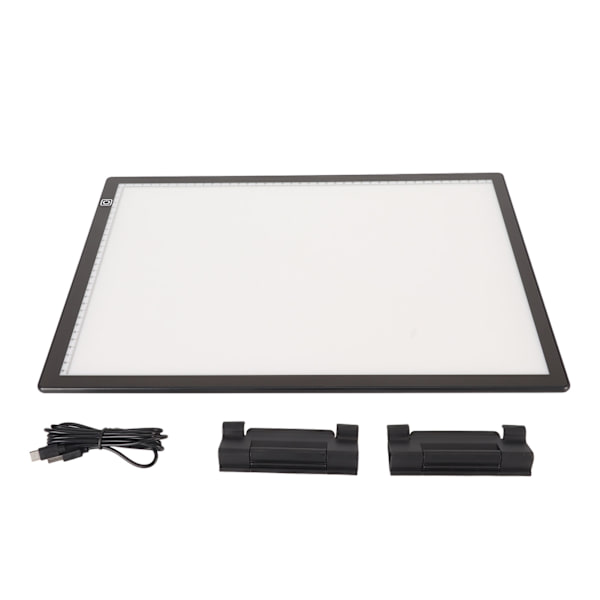Lysbord A3 Trinnløs dimmer 12000K LED USB-drevet lysbord for tegning, animasjon og skissering