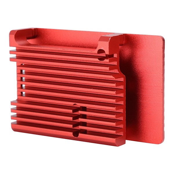 For Raspberry Pi 4 b etui Beskyttelsesboks CNC aluminiumlegering etui deksel Rød kapsling