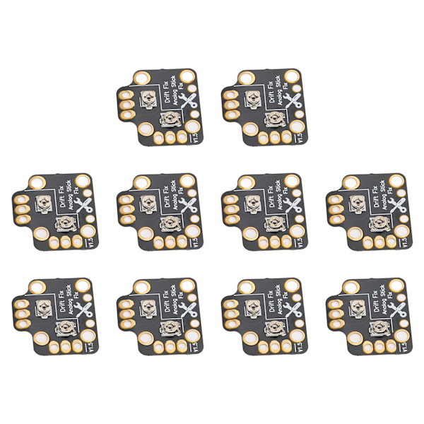 10st Gamepad Joystick Drift Repair Board Universal 3D Analog Joystick Drift Fix Mod för spelkontroller Svart