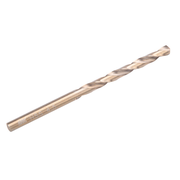 10 stk HSS CO spiralbor med lige skaft til rustfrit stålplade (4,5 mm)