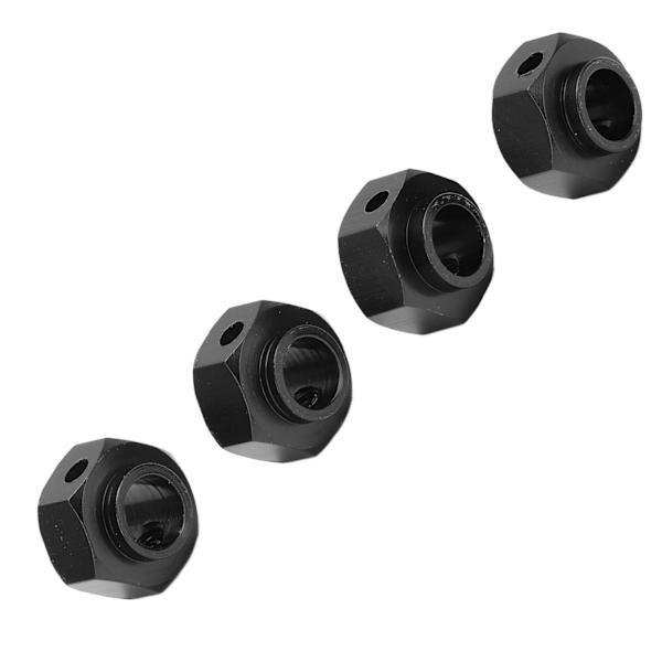 RC Hex-pyörännavan sovitin, navan leveämmän liitoksen liitäntä Traxxas 1/10 RC -maastokiipeilyautolle, musta 6 mm