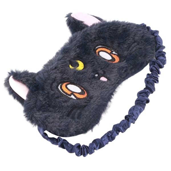 Anime Cat Eye Mask Mjuk plysch Sovhuva Inbyggd Ice Pack Tecknad ögonmask