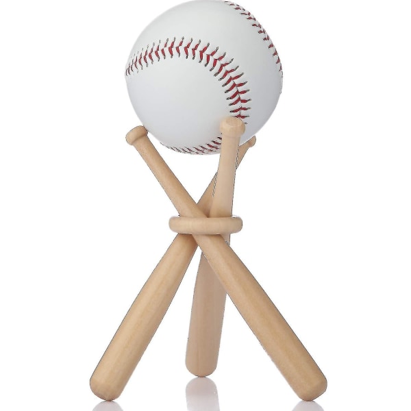 Puinen baseball-näyttötelineen Softball-kannatinjalusta baseball-mailoilla baseball-pelaajafaneille