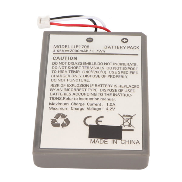 LIP1708 Ersättningsbatteri för PS5-kontroller 2000mAh spelkontrollbatteri för PS5 CFI-ZCT1W trådlös handkontroll