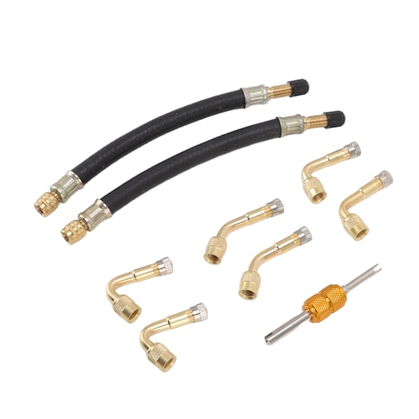 Fleksibel forlengningsdekkventil-adapter med 45 grader, 90 grader, 135 grader dekkventilstamforlengelse for bil, lastebil, bobil, tilhenger, campingvogn