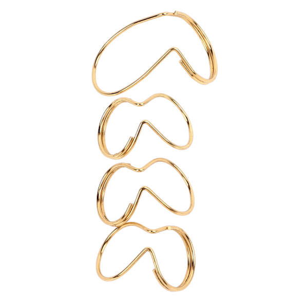 4 st Butterfly Finger Pick Metal Gitarr Tumme Plectrum Instrument Tillbehör för att spela guld