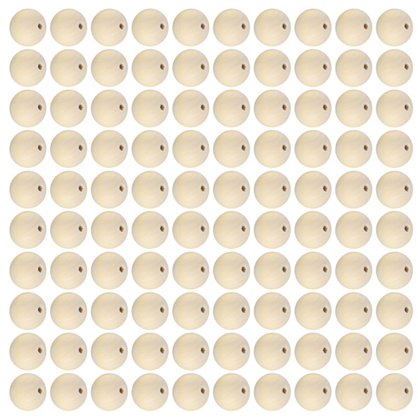 100 kpl 25MM pyöreitä puupalloja koristeluun, puupalloja korujen valmistukseen/DIY-käsitöihin