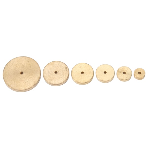 6 st Läder Mässing Space Set DIY Round Line Markering Handcraft Tool Smalt hål