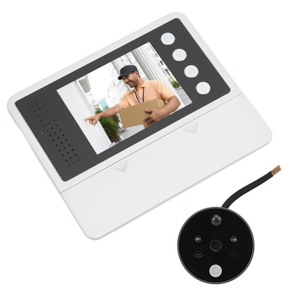 Digital dörr titthålsvisare videodörrklocka Kamera 4 ringsignaler Night Vision 2 Way Intercom för hem Lägenhet kontor