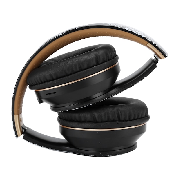 Langattomat Bluetooth-kuulokkeet BT5.0 Melunvaimennus Stereo Musiikki Kokoontaitettavat Urheilukuulokkeet Musta Kulta