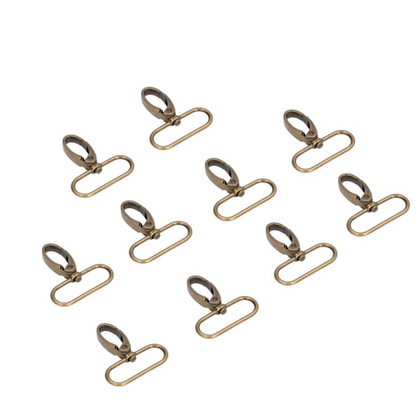10 kpl Avaimenperän koukku 360° kierto Hieno viimeistely Kiertävä koukku klipsi Avaimenperä ClipBronze