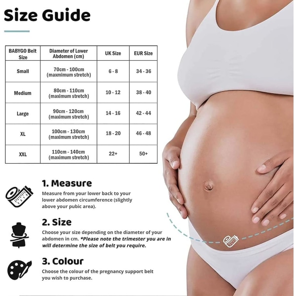 Mammastödsbälte, bäcken- och ryggavlastning, graviditetsbälte, rosa, S