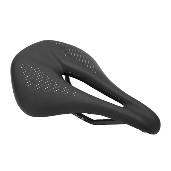 155 mm bred kolfiber läder Cykelsadelkudde ihålig Cykelvägscykelkudde Svart