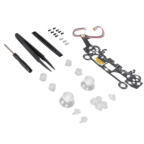 Belysta D Pad ansiktsknappar 8 färger 19 lägen DIY klassiskt LED-ljusknappsats för PS5