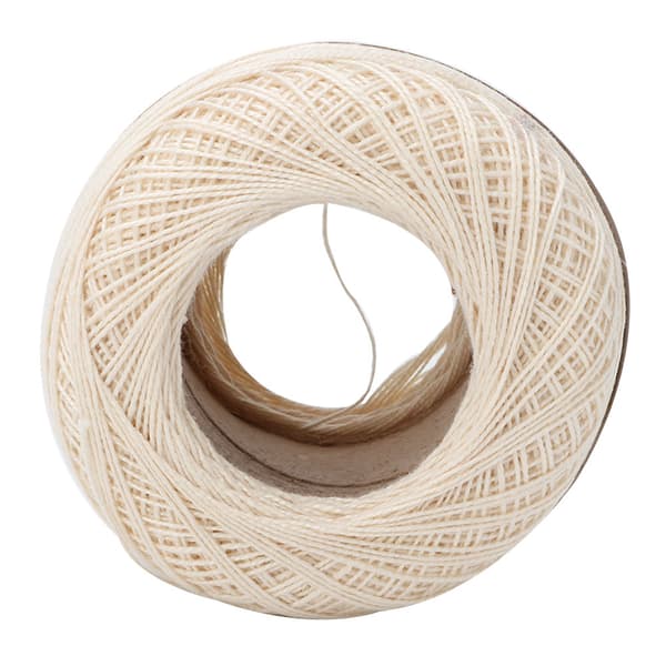 【NX】Lace Line Bomull Handvirkad Summer Silk Light Thin Line (6603 Milk White)