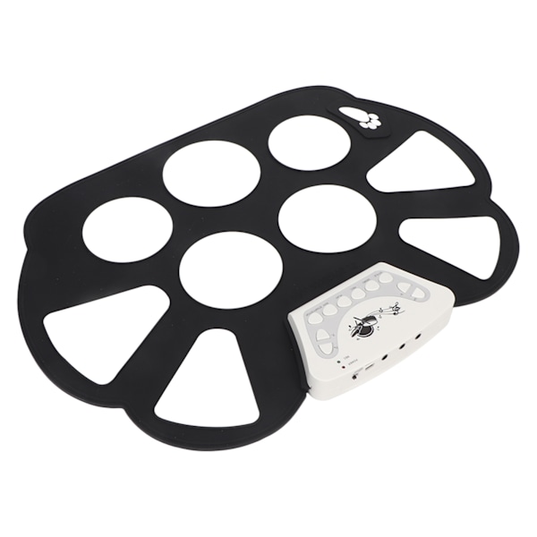 Roll Up Drum Pad 9 Pads Vikbart elektroniskt trumset 2 Food Pedal för Barn W758