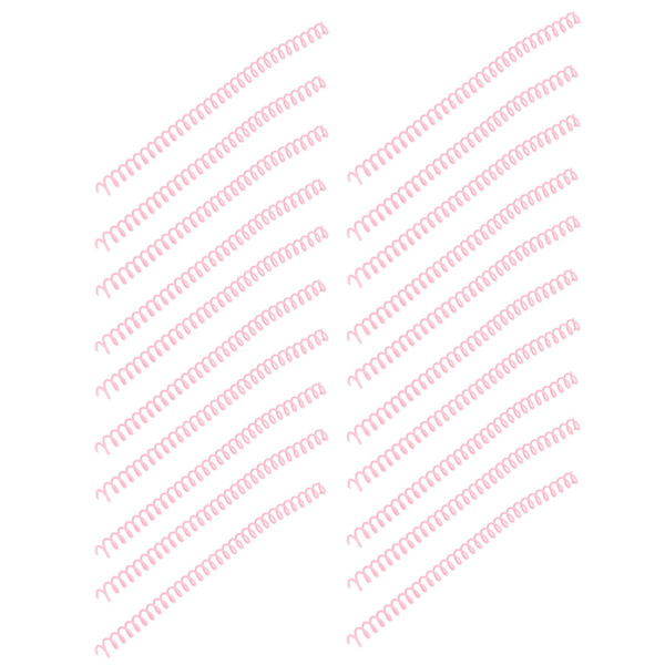20 st spiralbindningsspolar 30 ark ABS-plast spiralbindningsryggar för pappersvaror Rosa