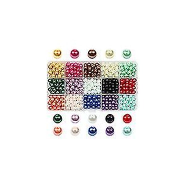 5000 stk 6 mm flerfarget runde små glassperler løse imitasjoner for smykkefremstilling